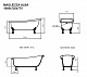 Magliezza Акриловая ванна на лапах Alba (168,5х72,5) ножки бронза – картинка-7